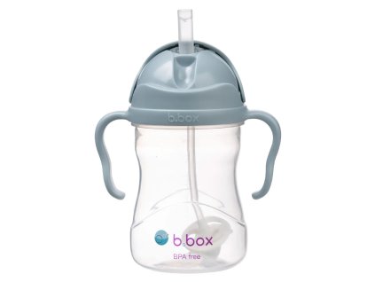 B.Box Hrneček s brčkem - modrý 240 ml
