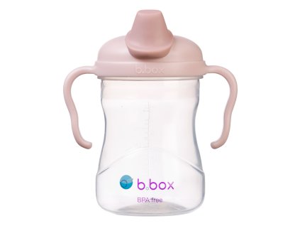 B.box Hrneček s pítkem 4m+ - světle růžový 240 ml