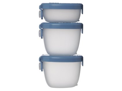 B. box Sada krabiček Snack tubs 3ks - modré