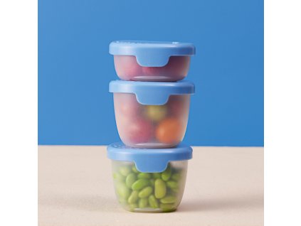B. box Sada krabiček Snack tubs 3ks - modré