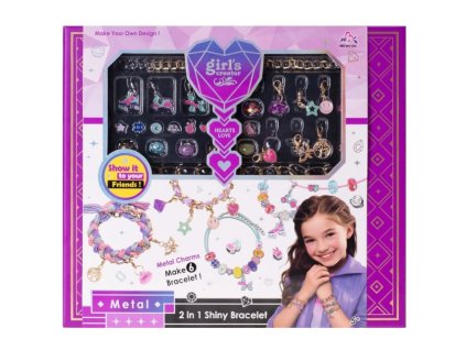 Sada na výrobu náramků 6ks s kovovými přívěsky