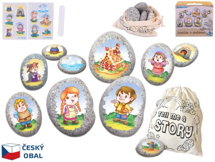 Jeníček a Mařenka - pohádková sada kamínků