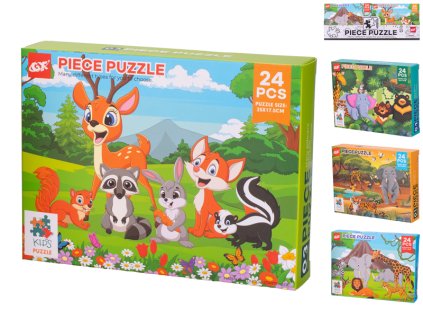Puzzle Zvířátka 24 dílků, 4 varianty
