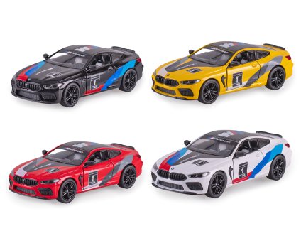 BMW M8 Competition Coupe 13cm 1:38 kov zpětný chod 4barvy