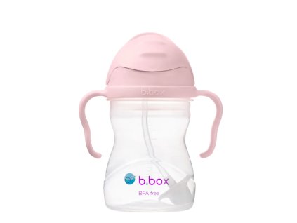 B.box Hrneček s brčkem - růžový 240 ml