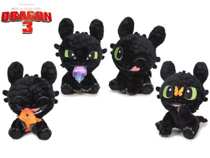 Plyšový drak Bezzubka - 30 cm 4 druhy - Jak vycvičit draka 3