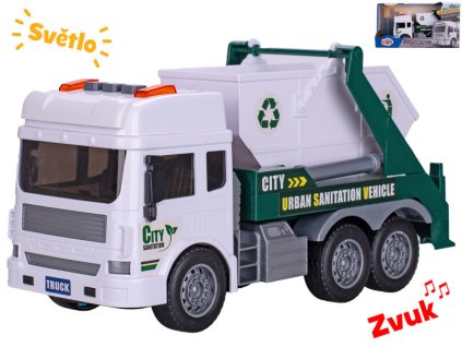 Auto popelářské kontejner 28 cm se světlem a zvukem