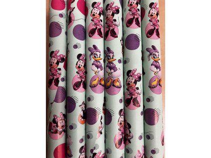 Baliaci papier zelená - Minnie 300 x 70 cm
