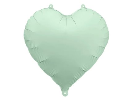 Balónek foliový 45 cm Srdce - Světle zelená