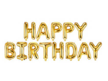 Fóliový balónkový nápis - HAPPY BIRTHDAY- různé barvy