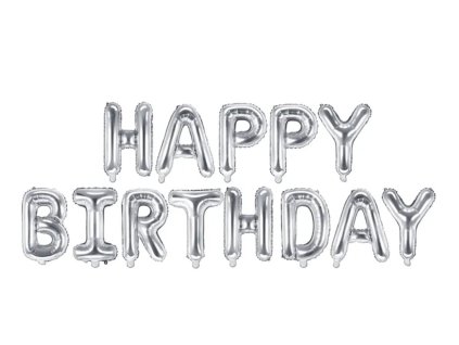 Fóliový balónkový nápis - HAPPY BIRTHDAY- různé barvy