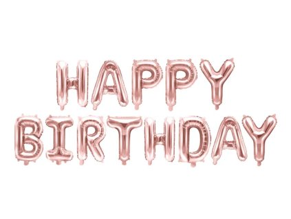 Fóliový balónkový nápis - HAPPY BIRTHDAY- různé barvy