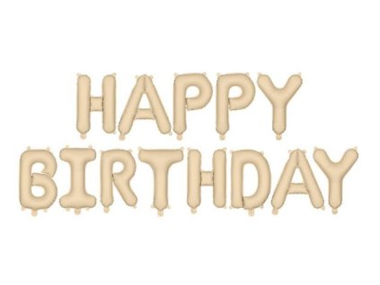 Fóliový balónkový nápis - HAPPY BIRTHDAY- různé barvy
