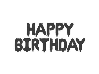 Fóliový balónkový nápis - HAPPY BIRTHDAY- různé barvy