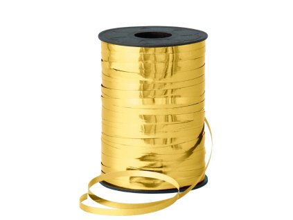 Stuha vázací Metalická zlatá 250m
