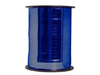 Stuha vázací Metalická modrá 250m