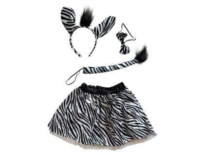 Dětský set na karneval Zebra 4ks