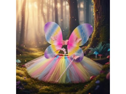 Dětský set na karneval Víla motýlek 4ks