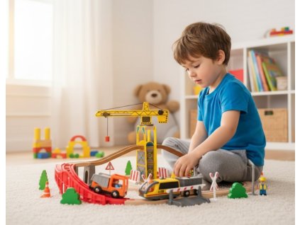 Vláčkodráha Jeřáb 70 dílů