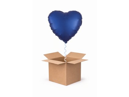 Modrý balón v kartonové krabici