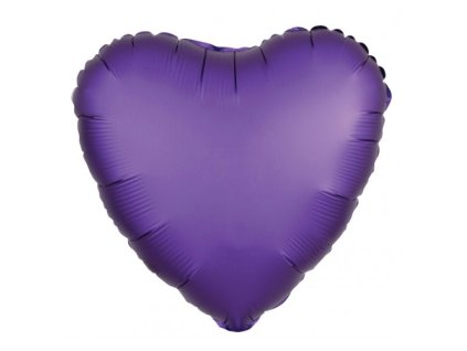 Fóliový balónek srdce 43cm Fialový