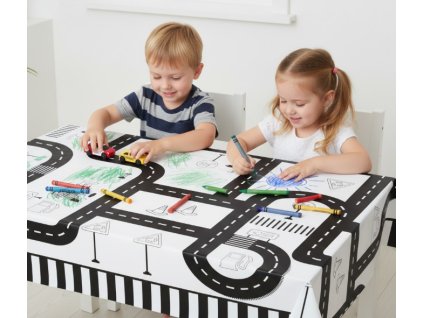 Party ubrus Silnice doprava 120x180cm