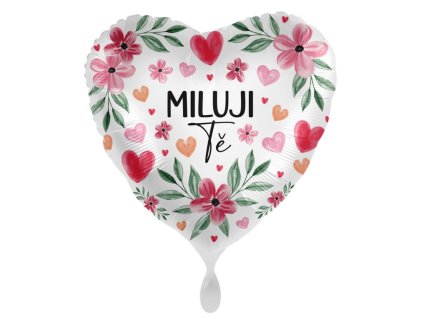 Fóliový balónek srdce Miluji Tě 43cm