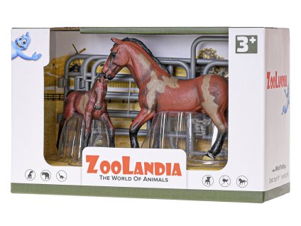 ZooLandia Šedý kůň s hříbětem