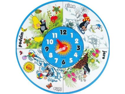 Hodiny dřevěné Krtek