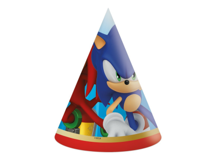 Party čepičky Ježek Sonic 6 ks