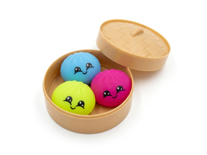 Squishy Dumpling Knedlíčky 3 ks v košíku