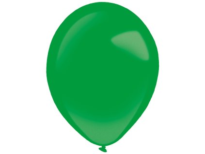 Latexový balónek metalická zelená 35 cm/10 ks