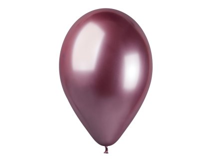 Chromový latexový balónek 33cm Shiny Růžová #091