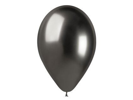 #090 Chromový latexový balónek 33 cm - SHINY Vesmírně šedá