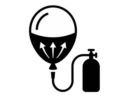 nafouknutí balonku heliem