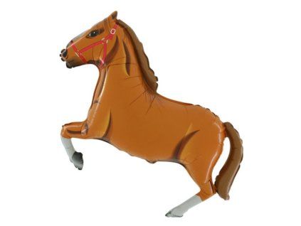 Fóliový balónek 91 cm hnědý Kůň