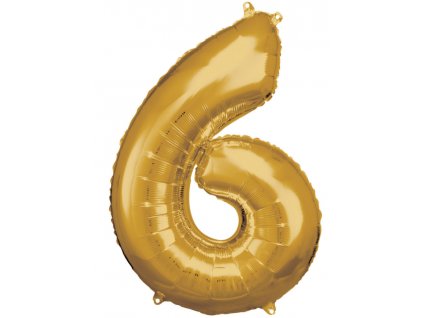 86 cm balónek číslice 6 - barevné varianty