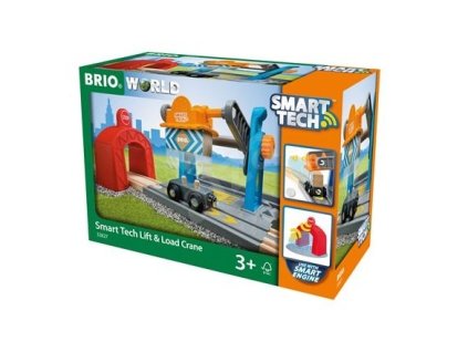 BRIO World - Smart Tech nakladač  + DÁREK: Originální dřevěná mašinka Brio World