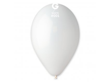 #001 Kulatý latexový balónek 26 cm - Bílá