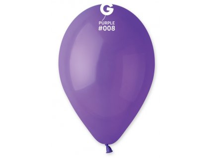 #008 Kulatý latexový balónek 26 cm - Fialová