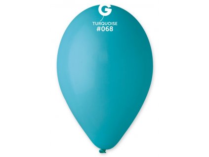 #068 Kulatý latexový balónek 26 cm - Tyrkysová