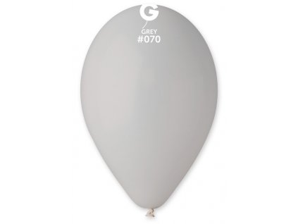 #070 Kulatý latexový balónek 26 cm - Šedá