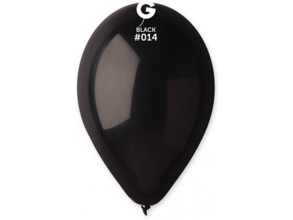 #014 Kulatý latexový balónek 26 cm - Černá