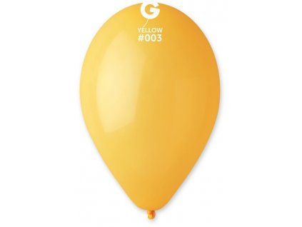 #003 Kulatý latexový balónek 30 cm - Slunečná žlutá