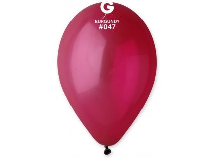 #047 Kulatý latexový balónek 30 cm - Burgundy