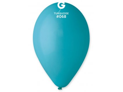 #068 Kulatý latexový balónek 30 cm - Tyrkysová