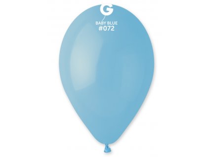#072 Kulatý latexový balónek 30 cm - Baby modrá