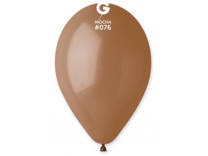 #076 Kulatý latexový balónek 30 cm - Mocha (světle hnědá)