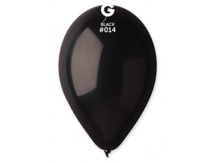 #014 Kulatý latexový balónek 30 cm - Černá