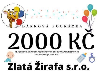 Dárková poukázka - 2000Kč